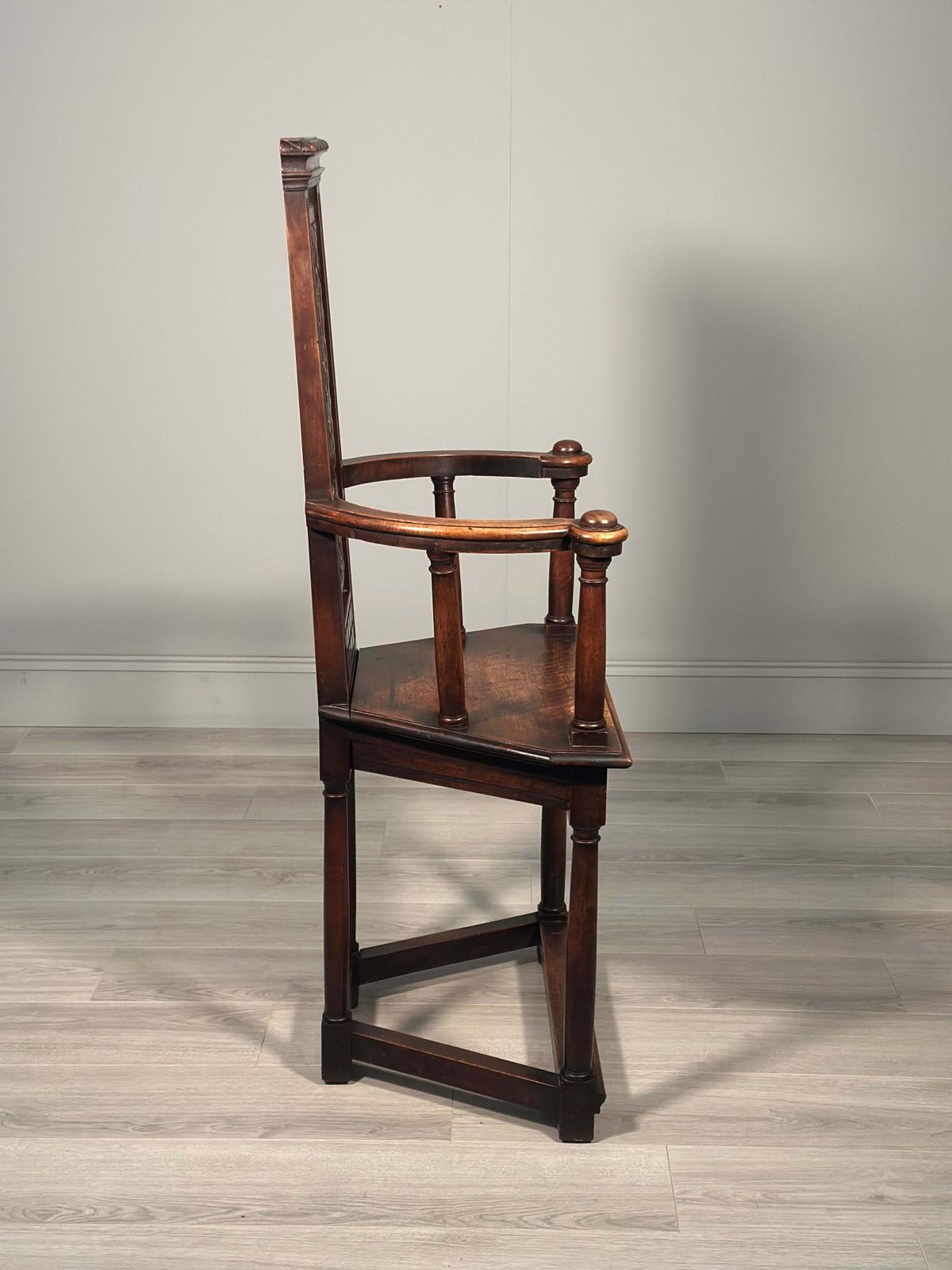 photo furniture 19th Century French Caquetoire Walnut Armchair