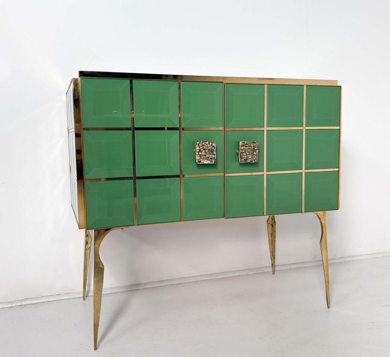 Contemporary Chest, Wood And Glass