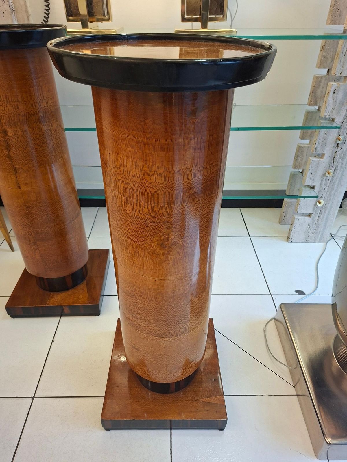 photo buy Pair Of Art Déco "Selettes" Wood French Polished