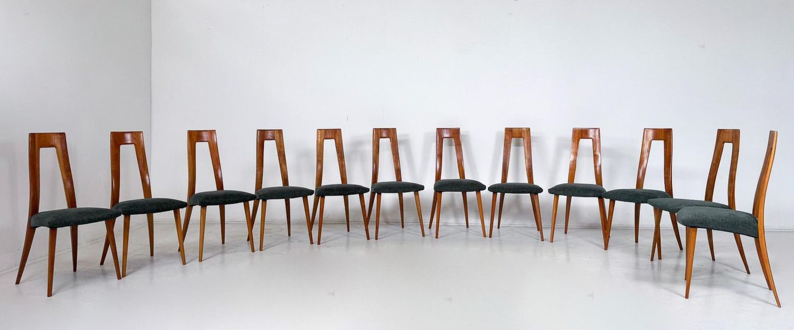 Mid Century Set Of 12 Chairs By Ernst Martin Dettinger For Veil, 1950s photo vinterior