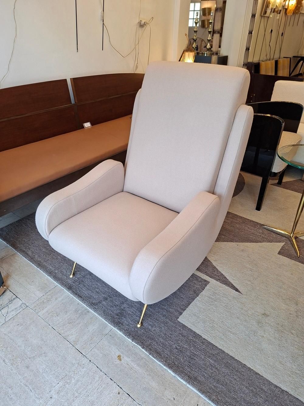 Pair Of Armchairs In Light Beige Fabric photo 6038.0