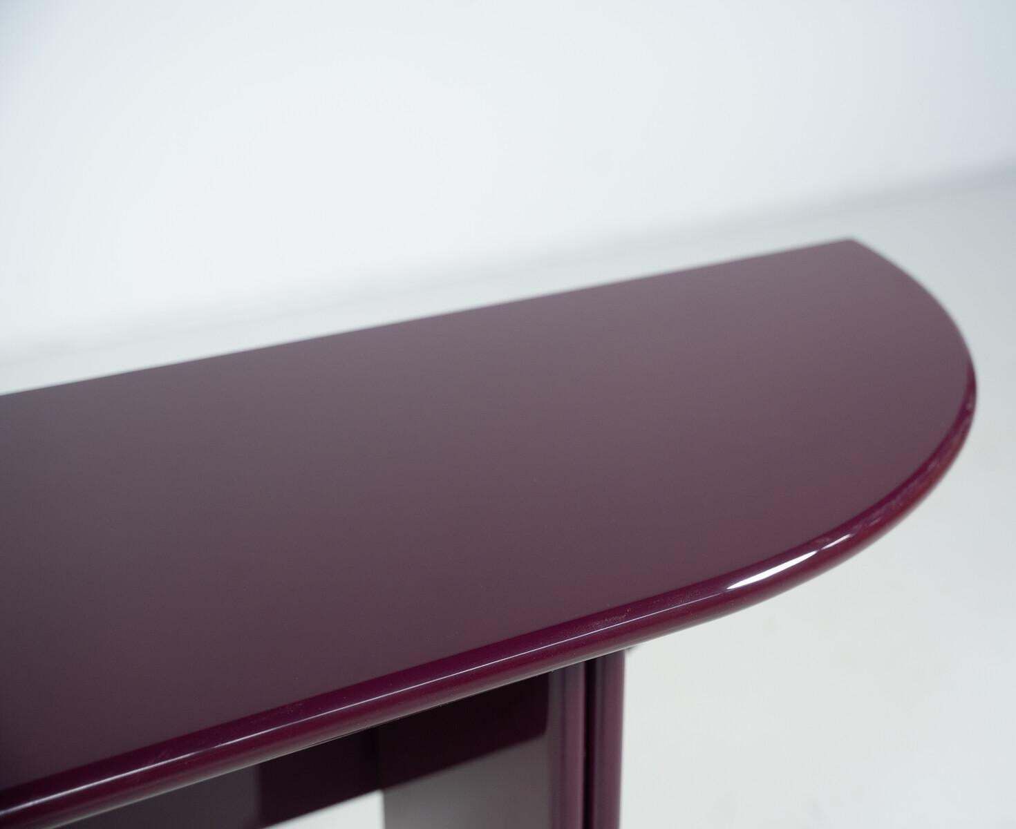 Purple Lacquered Wood  "Antella" Console By Kazuhide Takahama For Gavina, 1980s photo Furniture