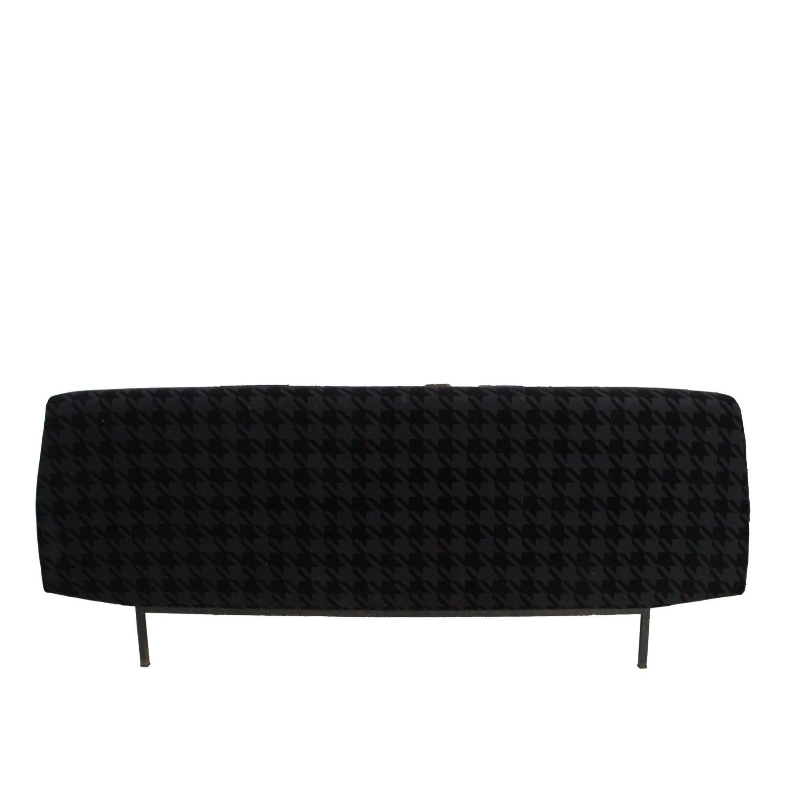 photo furniture Italian Mid Century Sofa Bed In Textured Black Velvet, Italy, 1950