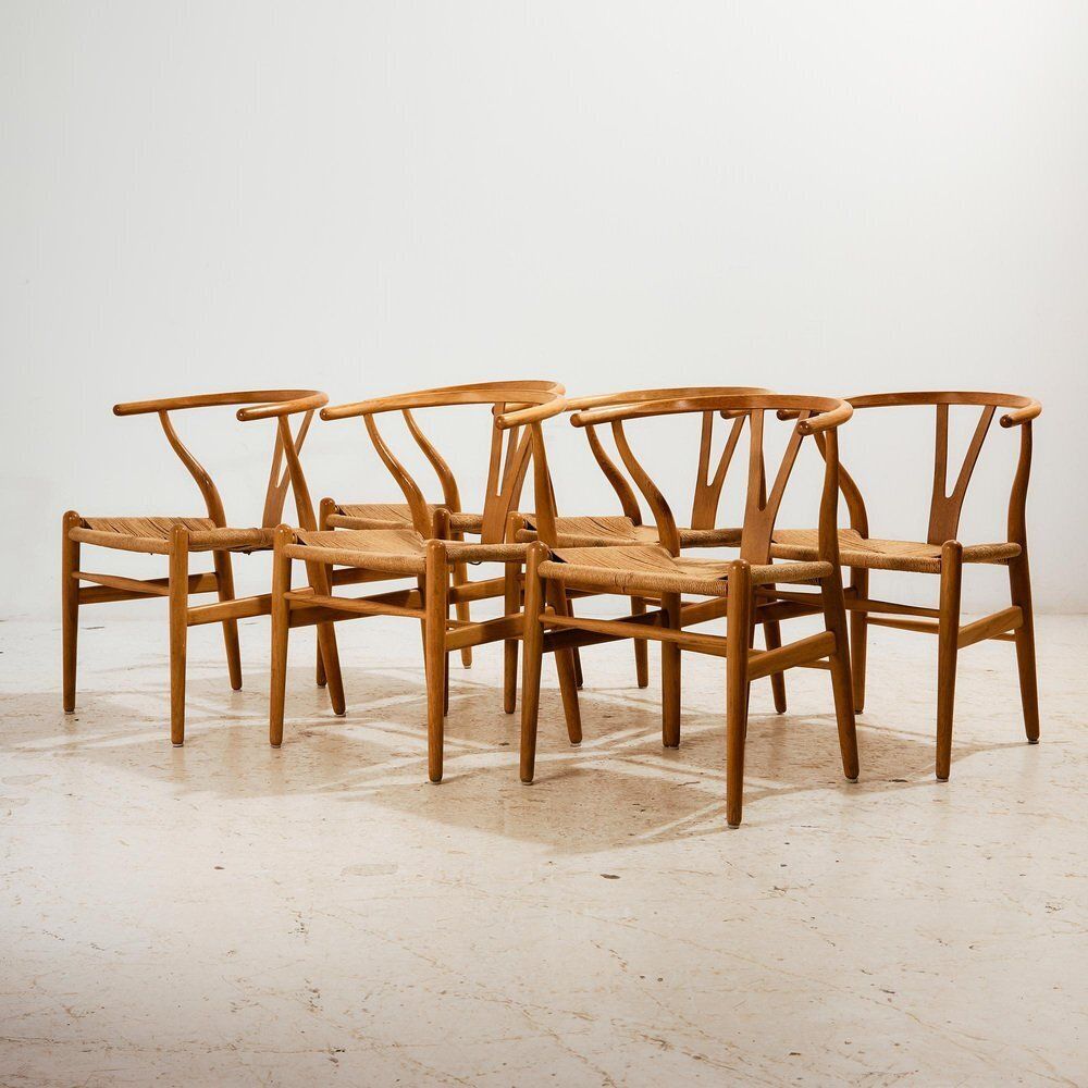 Wishbone Chair By Hans J. Wegner For Carl Hansen & Søn, 1960s, Set Of 6