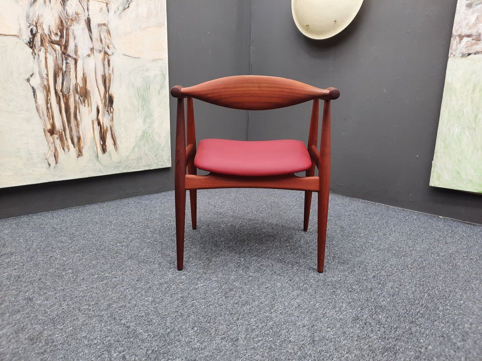 Danish Ch 35 Teak Chair By Hans J Wegner For Carl Hansen & Son, 1950s, 1960s photo for sale