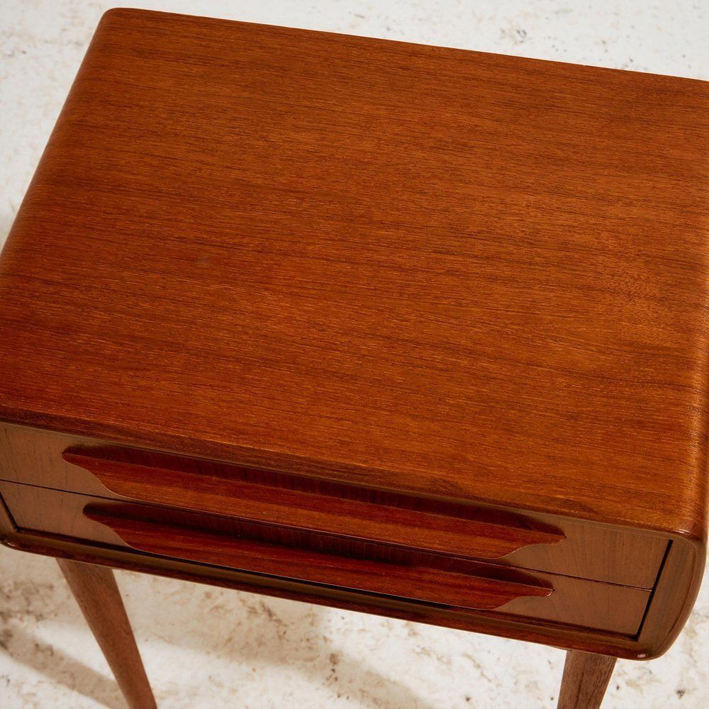 Teak Nightstand By Johannes Andersen For Cfc Silkeborg photo vinterior
