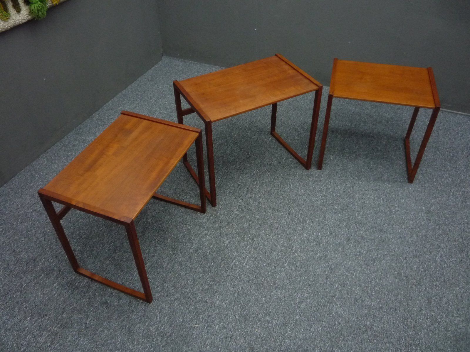 Scandinavian Teak Nesting Tables, 1960s, Set Of 3 photo for sale