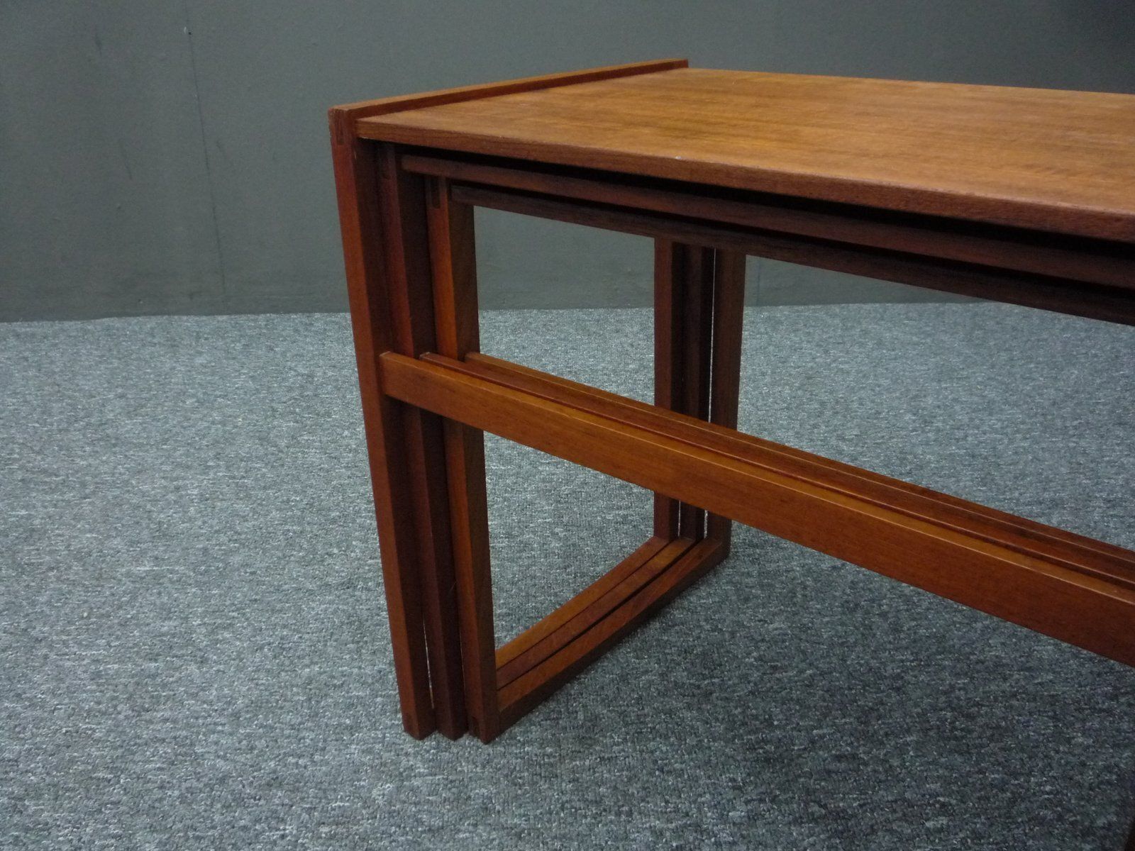 Scandinavian Teak Nesting Tables, 1960s, Set Of 3 photo vintage