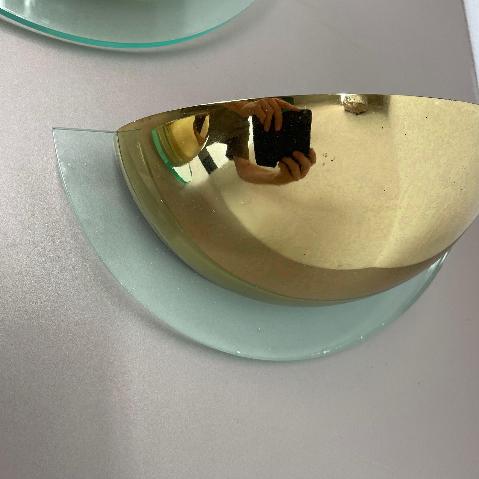 1061.0 Set Of 3 Metal + Acryl Glass Post Modern Wall Light By Hustadt Leuchten, 1980s photo