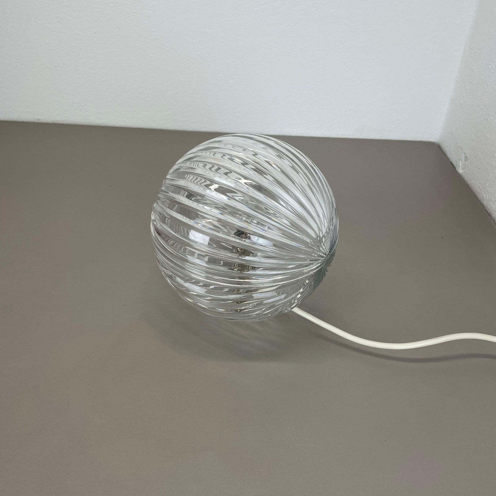 Unique "Ball" Crystal Glass Table Light By Claus Josef Riedel, Austria 1970s photo for sale