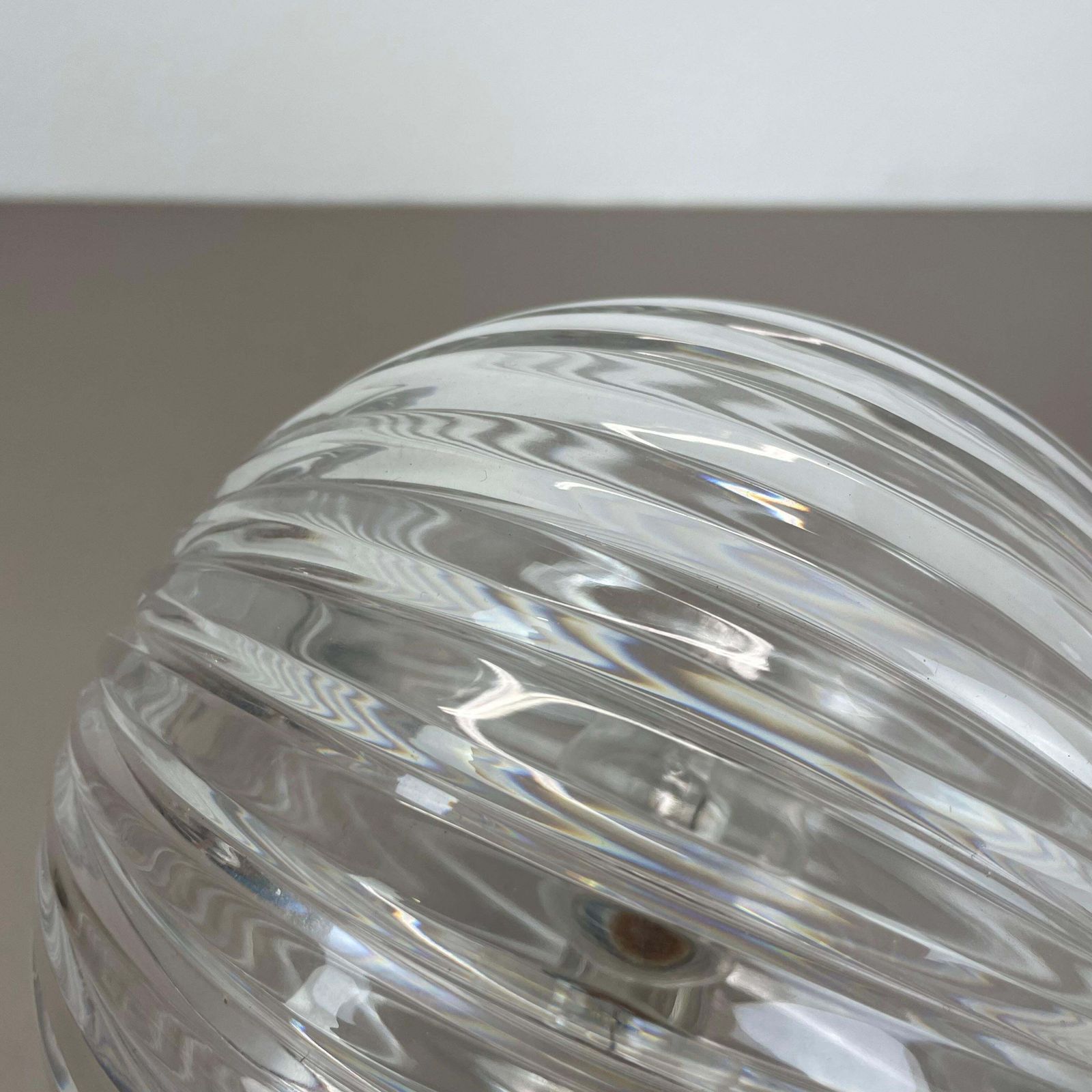 Unique "Ball" Crystal Glass Table Light By Claus Josef Riedel, Austria 1970s photo vinterior