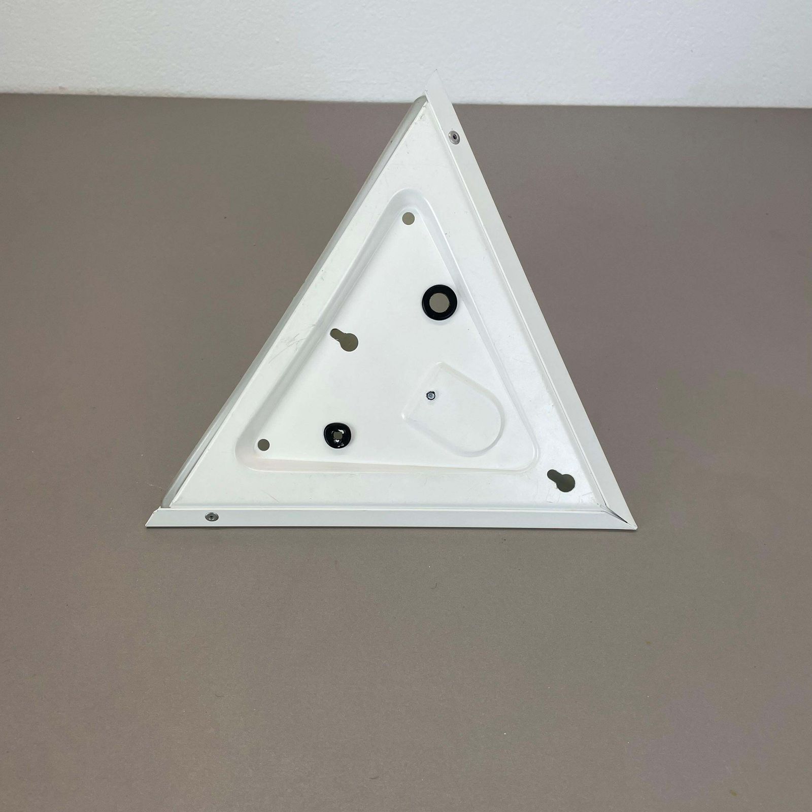 photo for sale Original Cubic Satin White Glass Wall Light By Glashütte Limburg, Germany 1980s