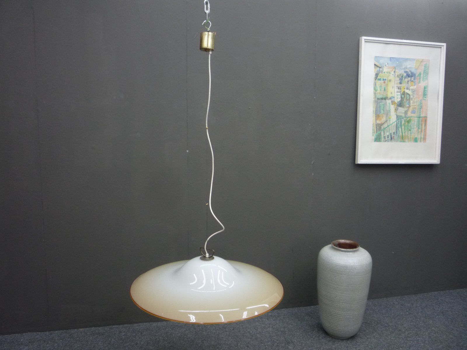 Large Space Age Murano Glass Pendant Lamp From Kalmar Franken Kg, 1960s photo Lighting