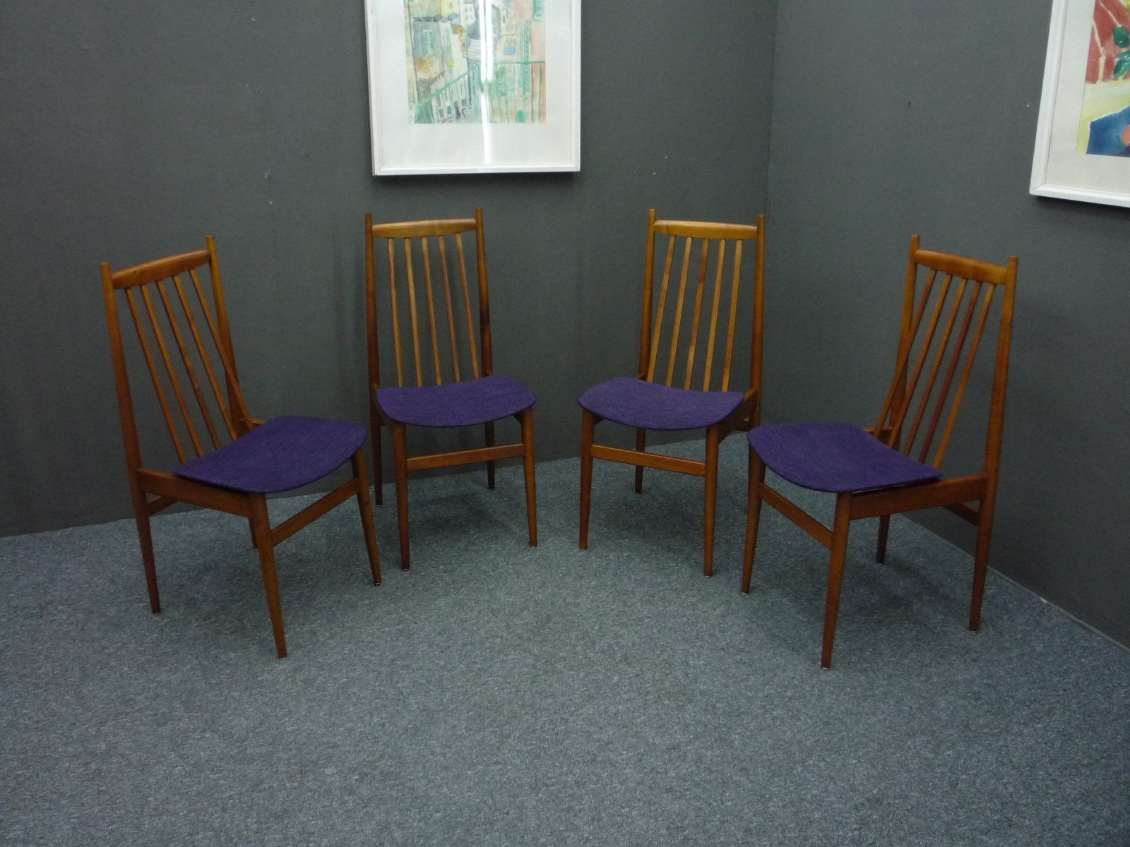 Dining Room Chairs In Cherry Wood From Casala, 1960s, Set Of 4