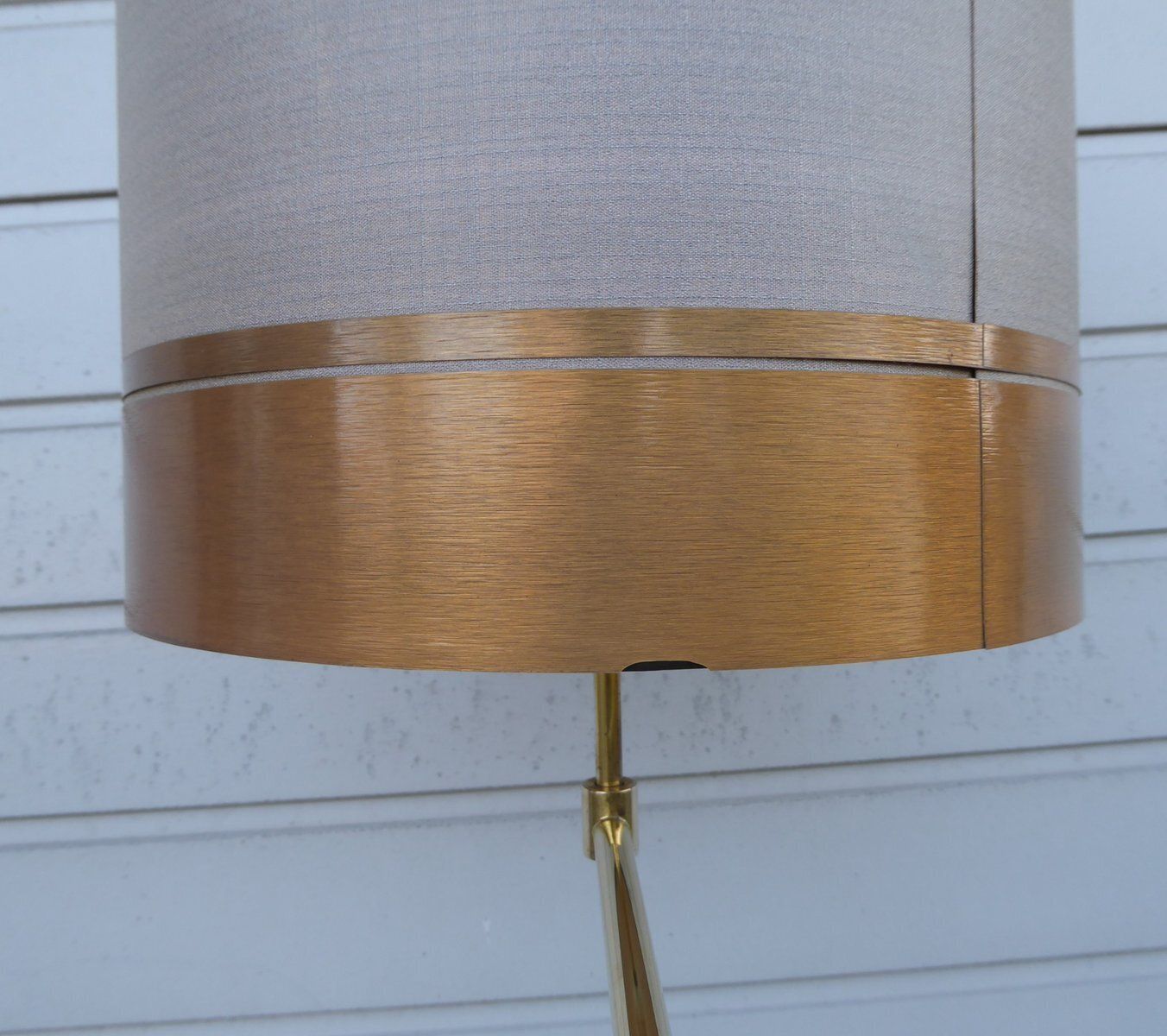 Danish Brass Articulated Swivel Floor Lamp From Frandsen, 1960s photo vintage