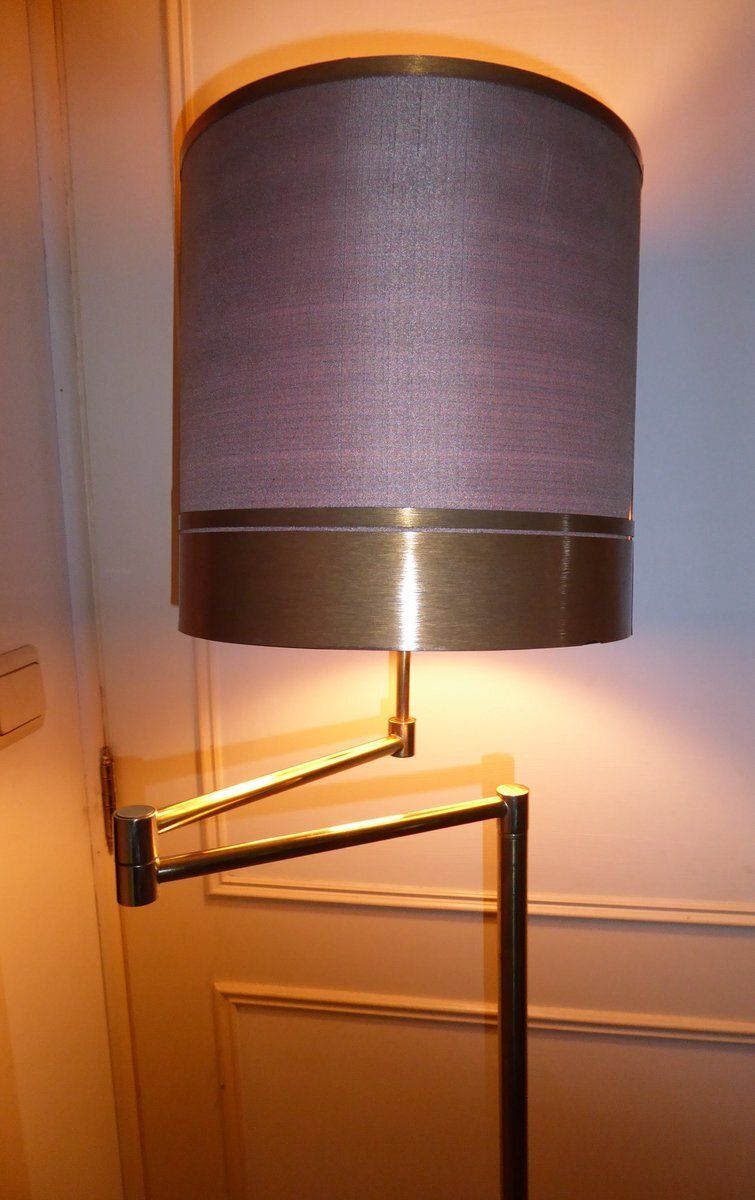 847.0 Danish Brass Articulated Swivel Floor Lamp From Frandsen, 1960s photo