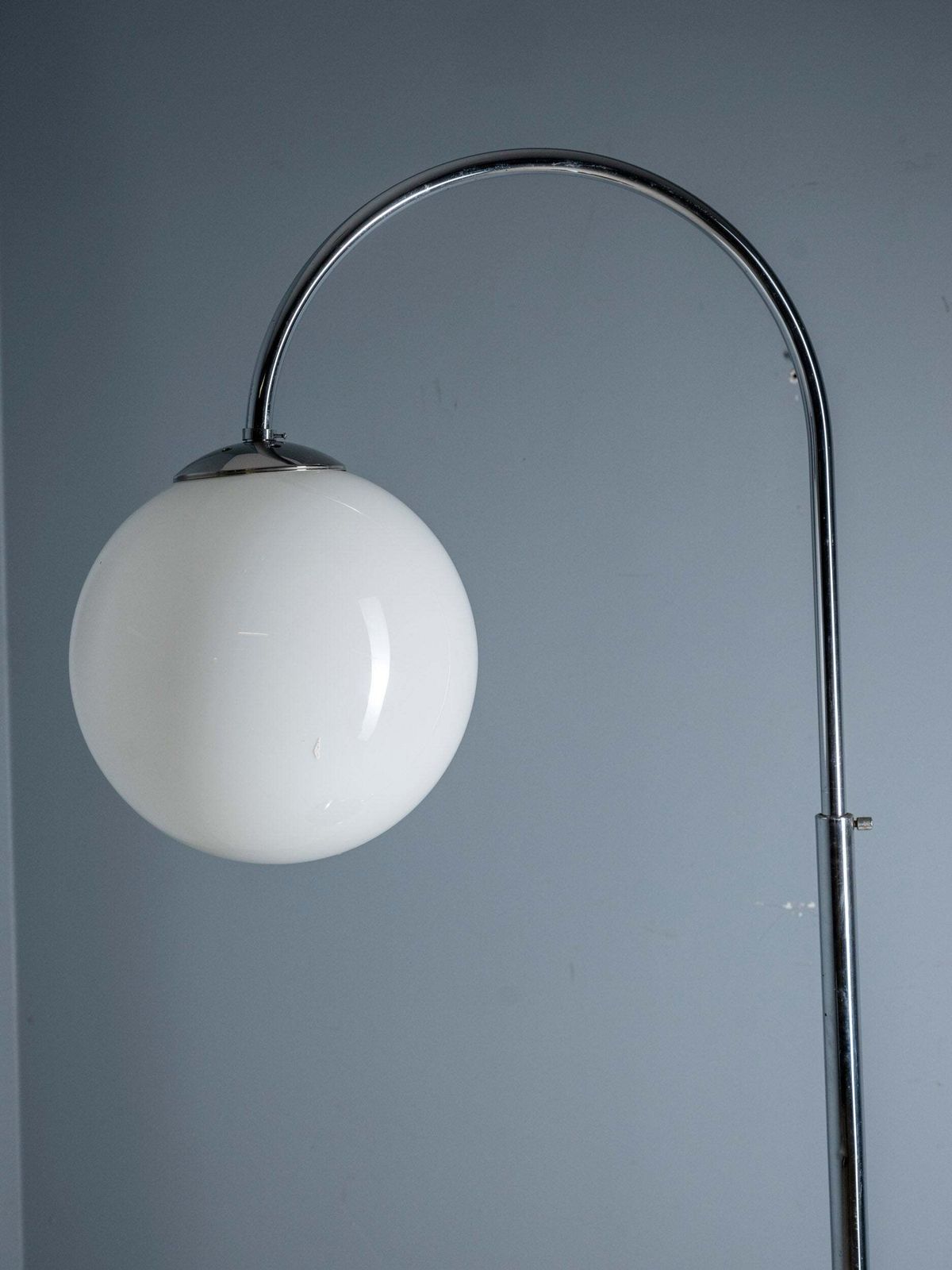 Functionalistische Verstelbare Chromen Vloerlamp, Tsjecho Slowakije, Jaren 1930 photo Verlichting
