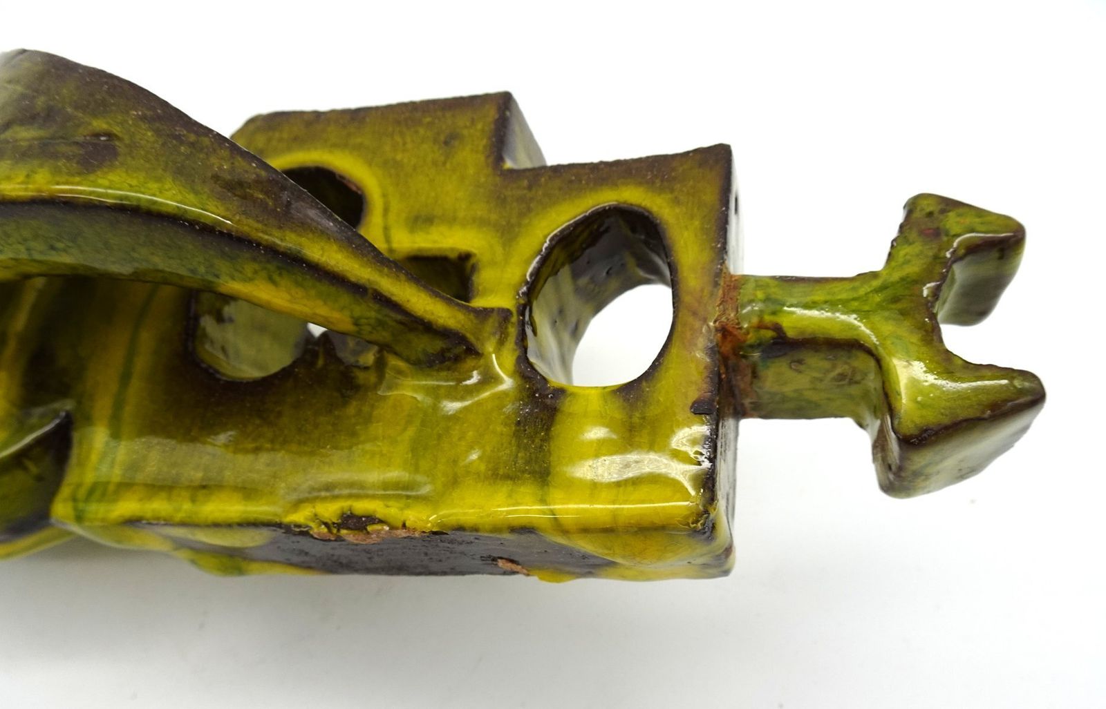 1302.0 Mid Century Italian Cubist Ceramic Fish Sculpture, 1960s photo