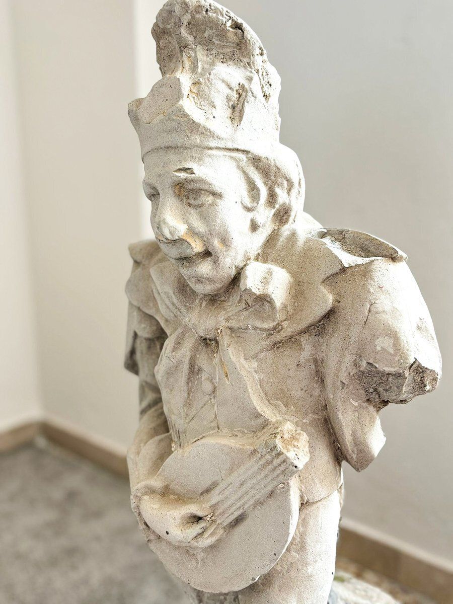 Carved Sculpture Of Lucky Minstrel, 1700, Stone photo buy