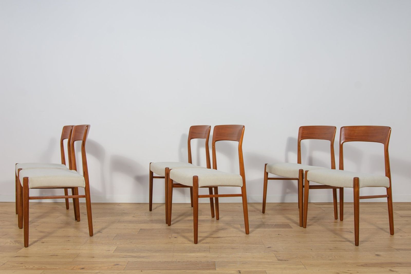 Mid Century Modern Teak Model 26 Dining Chairs By Henry Kjærnulf For Korup Stolefabrik, Denmark, 1960s, Set Of 6 photo 3463.0