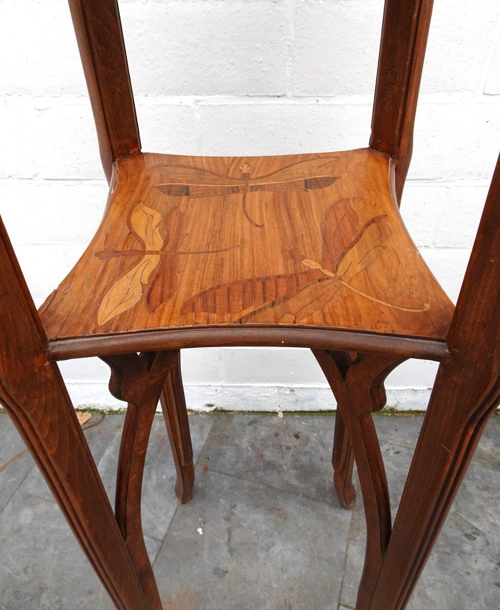 Vintage Art Nouveau Galle Style Plant Stand, 1960s photo vintage