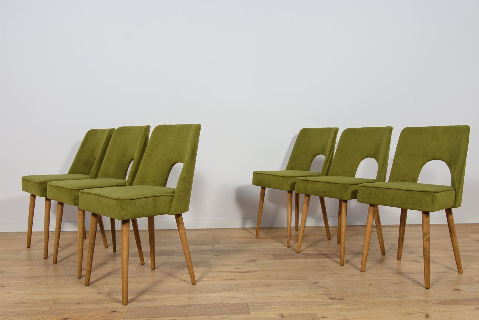 Shell Chairs From Bydgoszcz Furniture Factory, 1960s, Set Of 6 photo vinterior