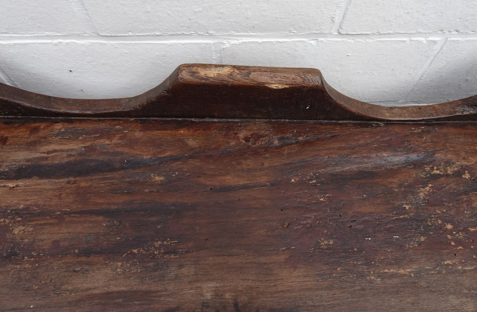 Antique Rustic Oak Bench, 1800s photo 978.0