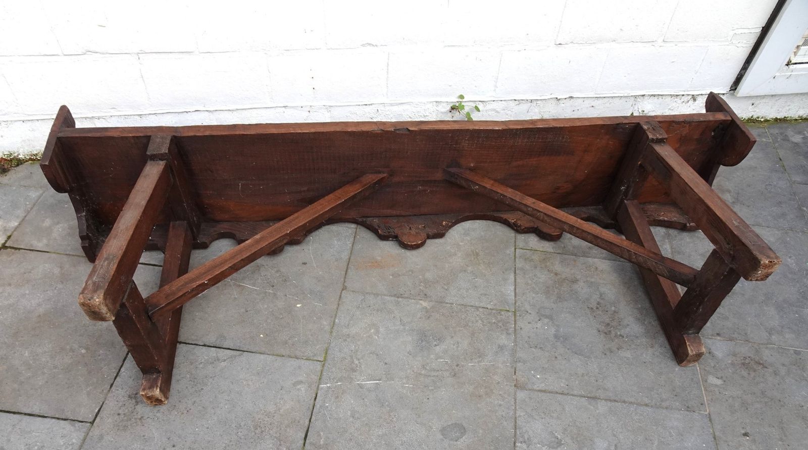 photo vinterior Antique Rustic Oak Bench, 1800s