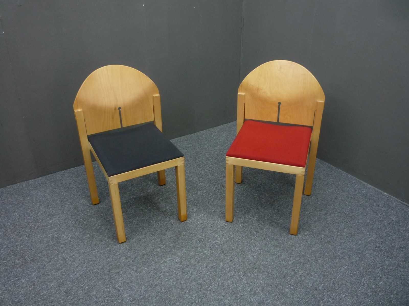 Set Of Postmodern Dining Chairs By Arno Votteler, 1980s photo for sale