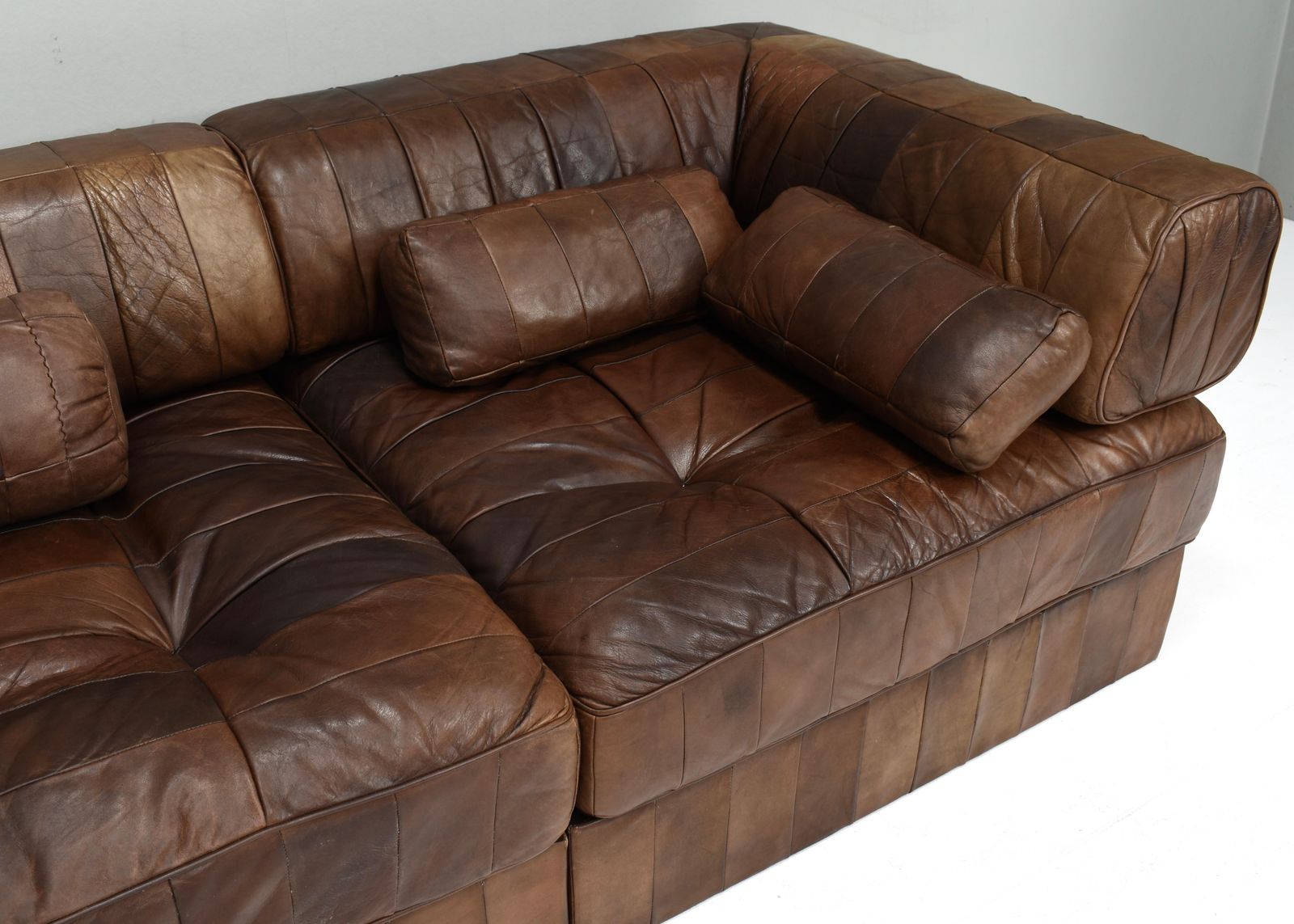 photo buy De Sede Ds 88 Sectional Sofa In Cognac Tan Brown Leather, Switzerland, 1970's