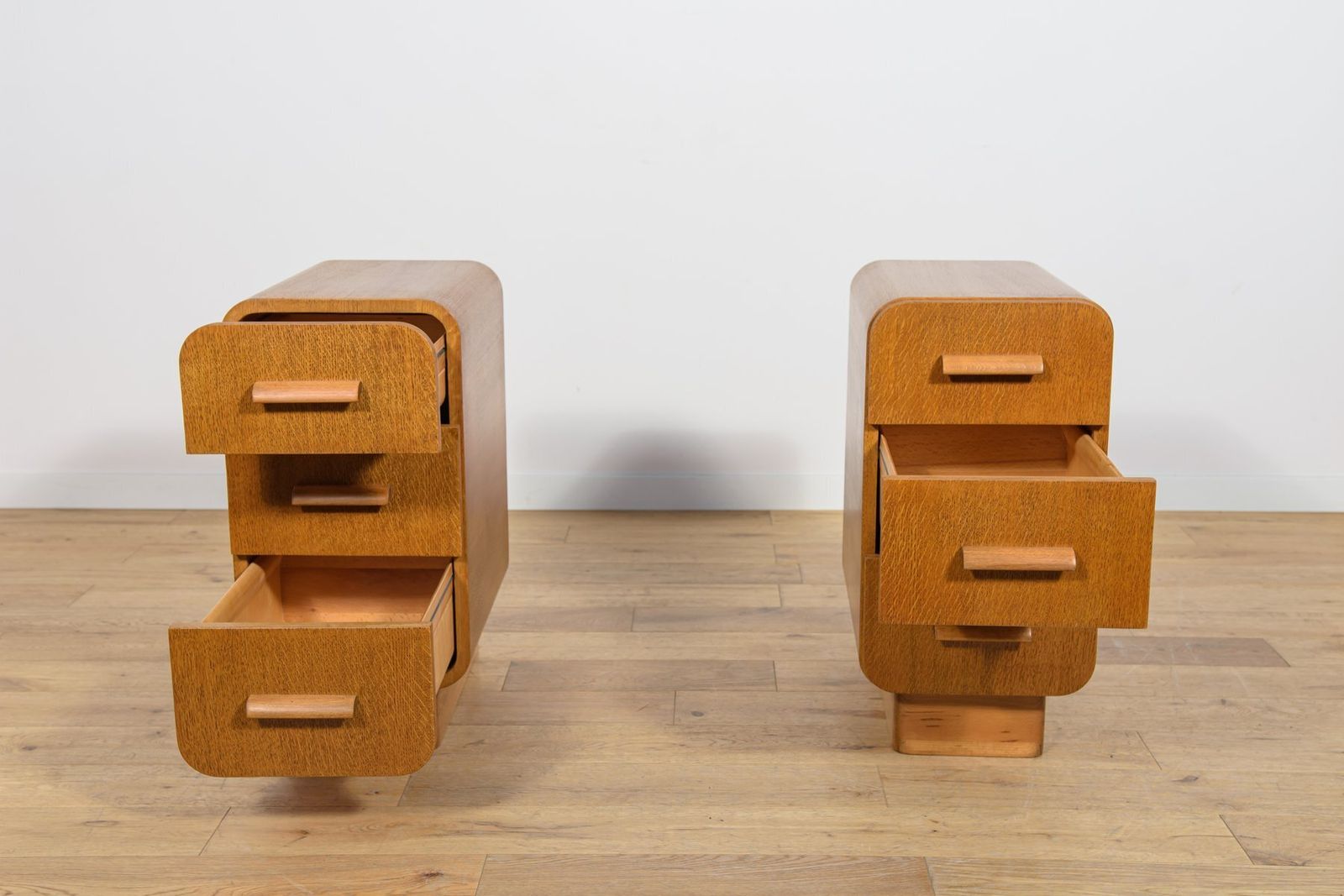 Art Deco Nightstands, Czechoslovakia, 1950s, Set Of 2 photo 1970.0