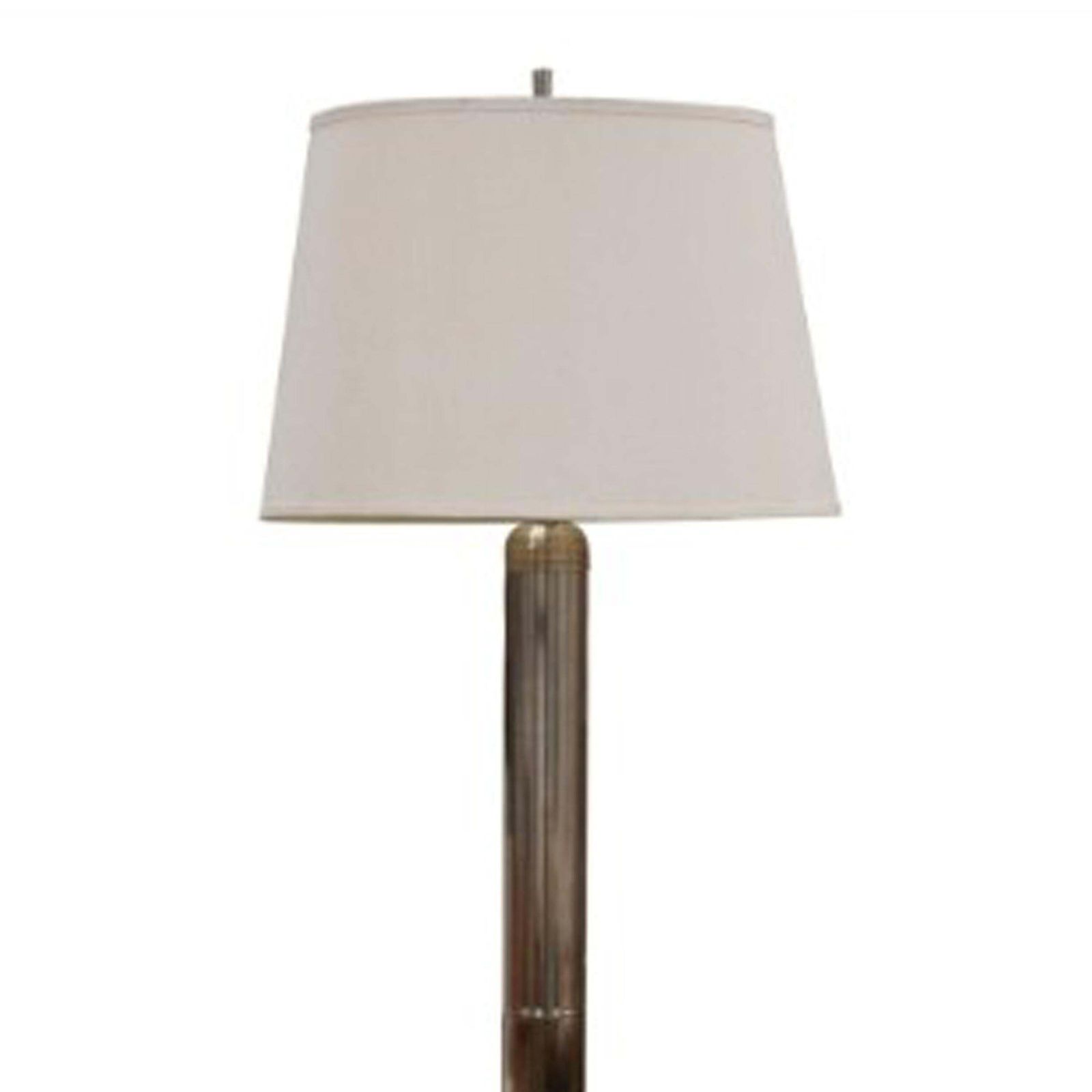 Mid Century Modern Chromed Floor Lamp With White Shade, Italy, 1970 photo vintage