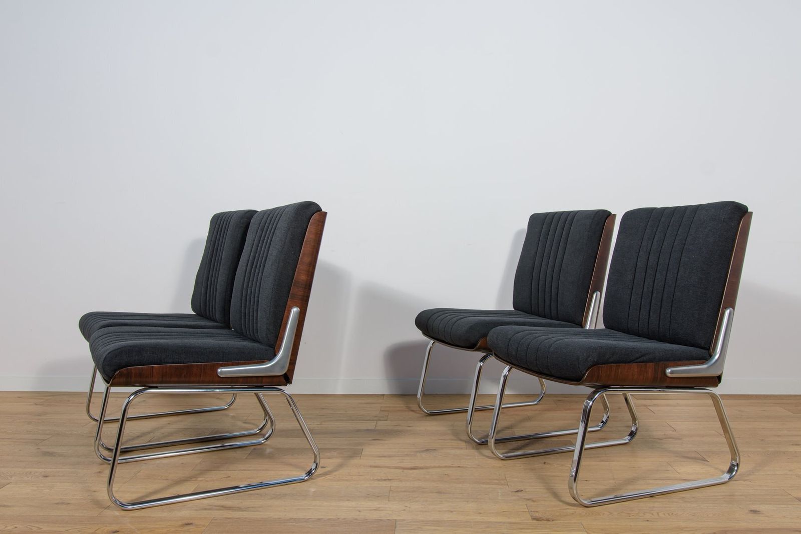 Chrome And Rosewood Chairs By Gordon Russell, United Knigdom, 1970s, Set Of 2 photo vinterior