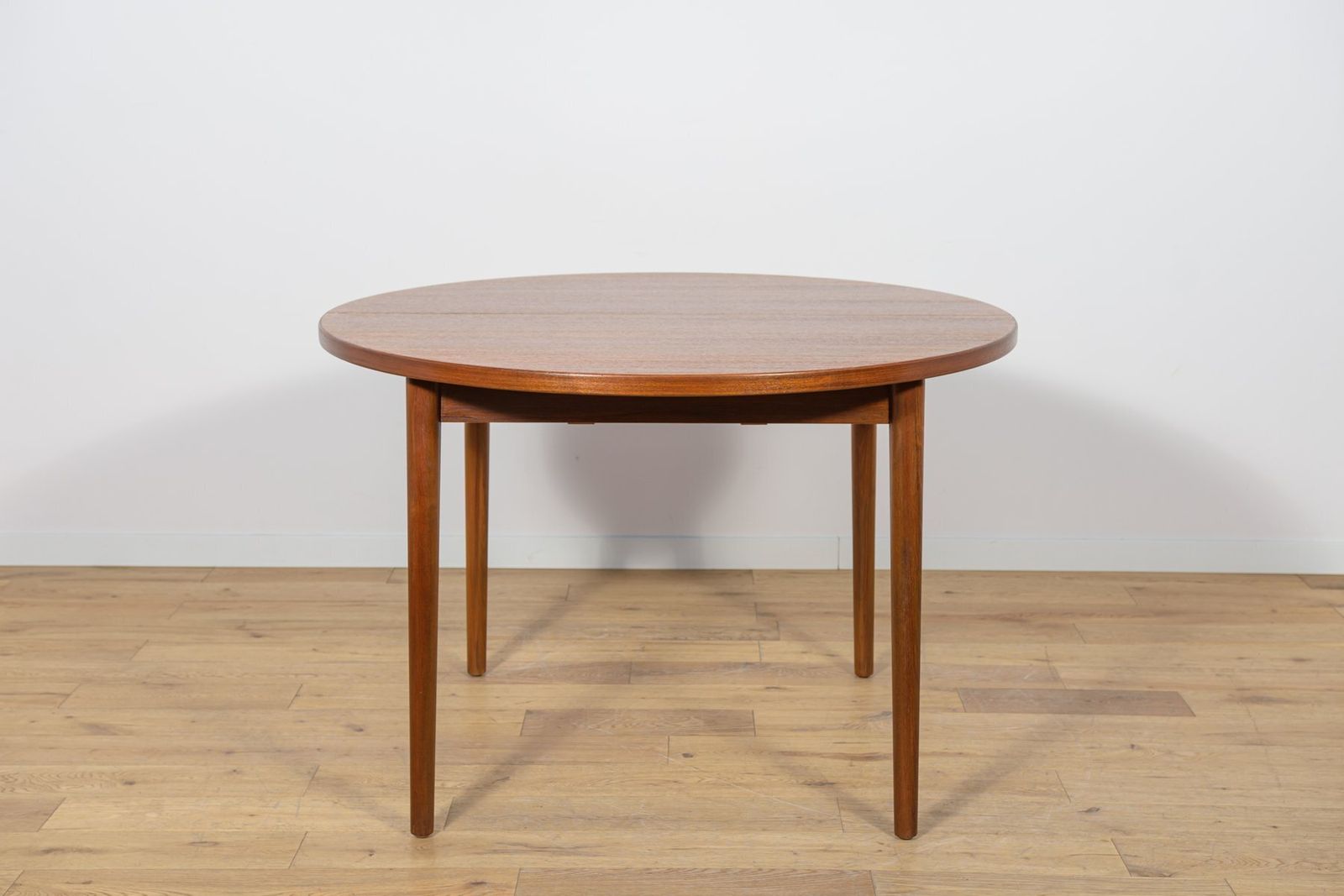 Mid Century Round Teak Dining Table By Nils Jonsson For Hugo Troeds, Sweden, 1960s photo for sale
