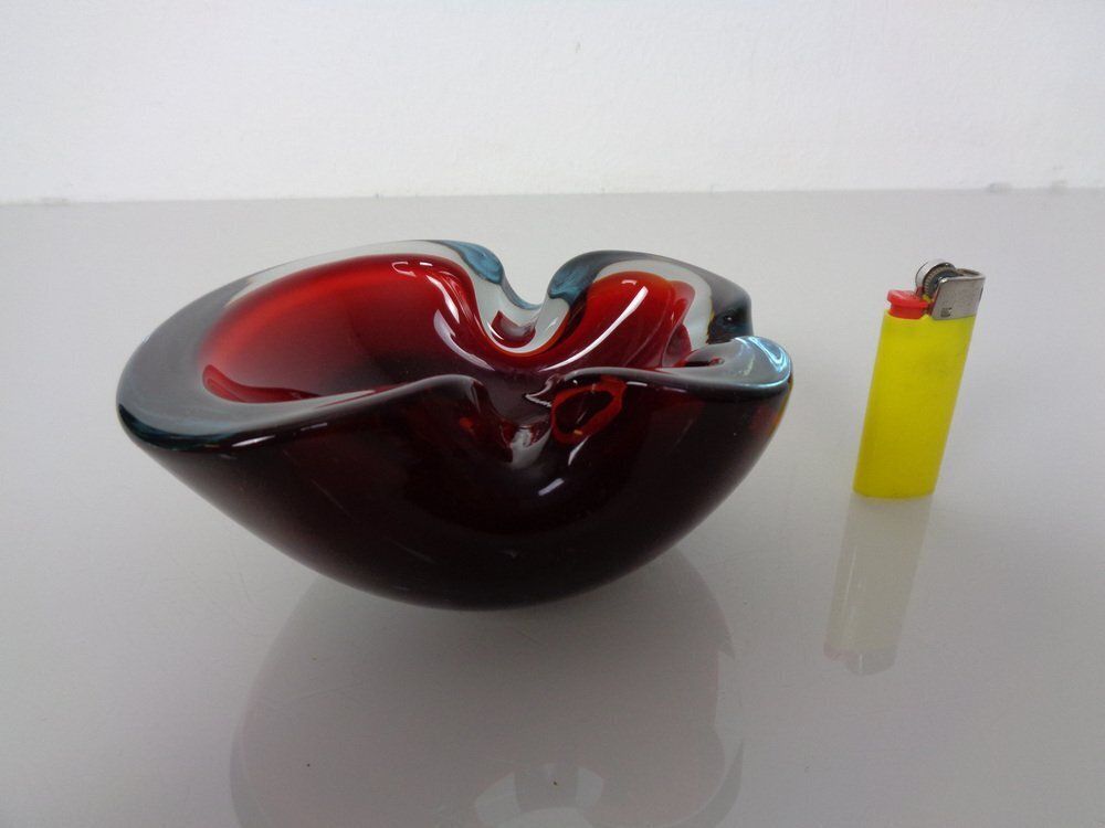 Sommerso Murano Glass Ashtray, Italy, 1960s photo Home Decor