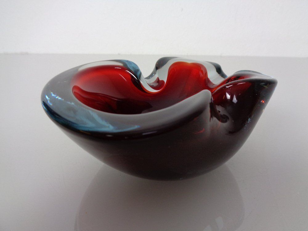 Home Decor Sommerso Murano Glass Ashtray, Italy, 1960s photo