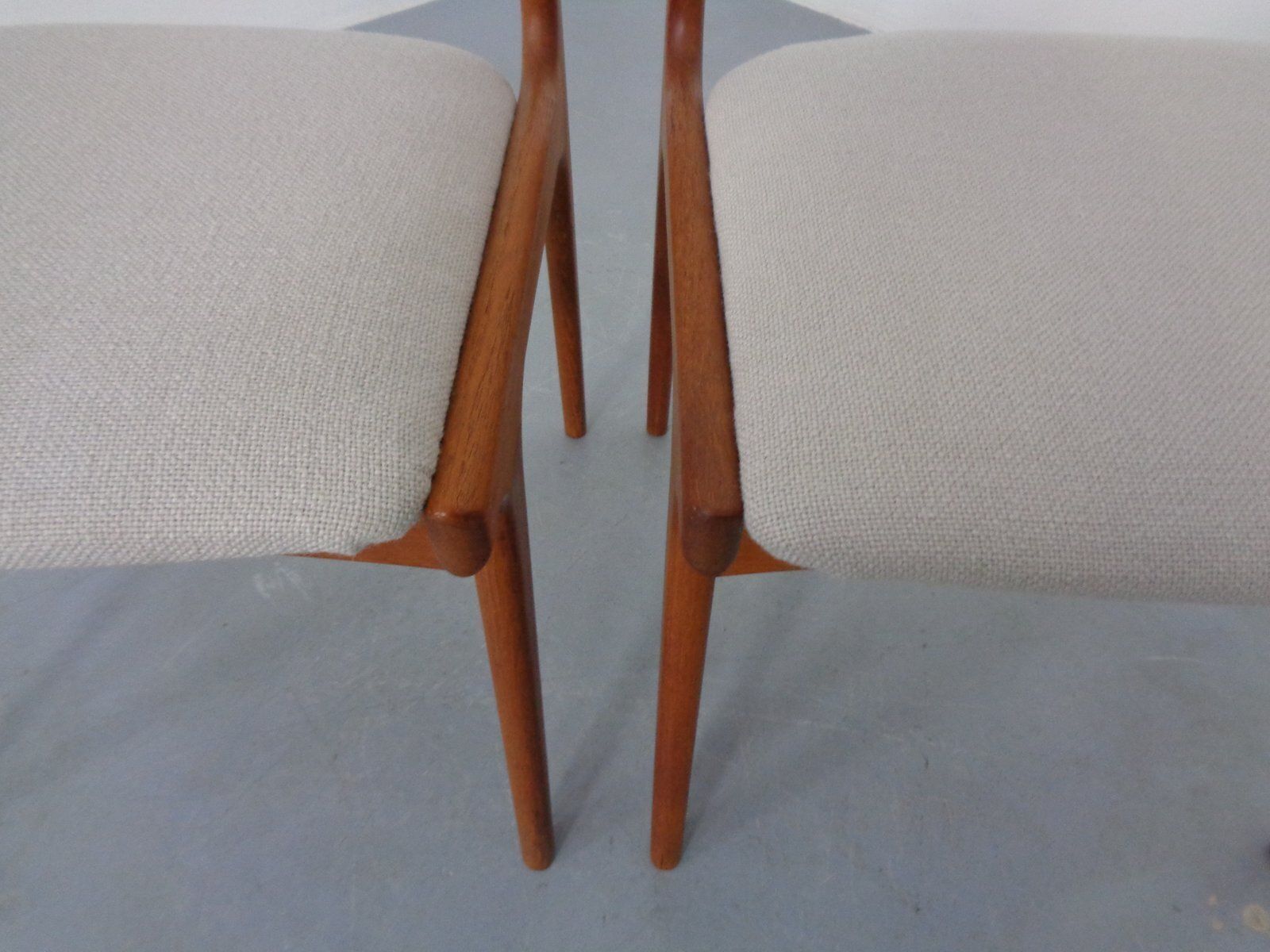 photo vintage Model 138 Teak & Kvadrat Hallingdal Dining Chairs By Johannes Andersen For Uldum Møbelfabrik, Denmark, 1960s, Set Of 2