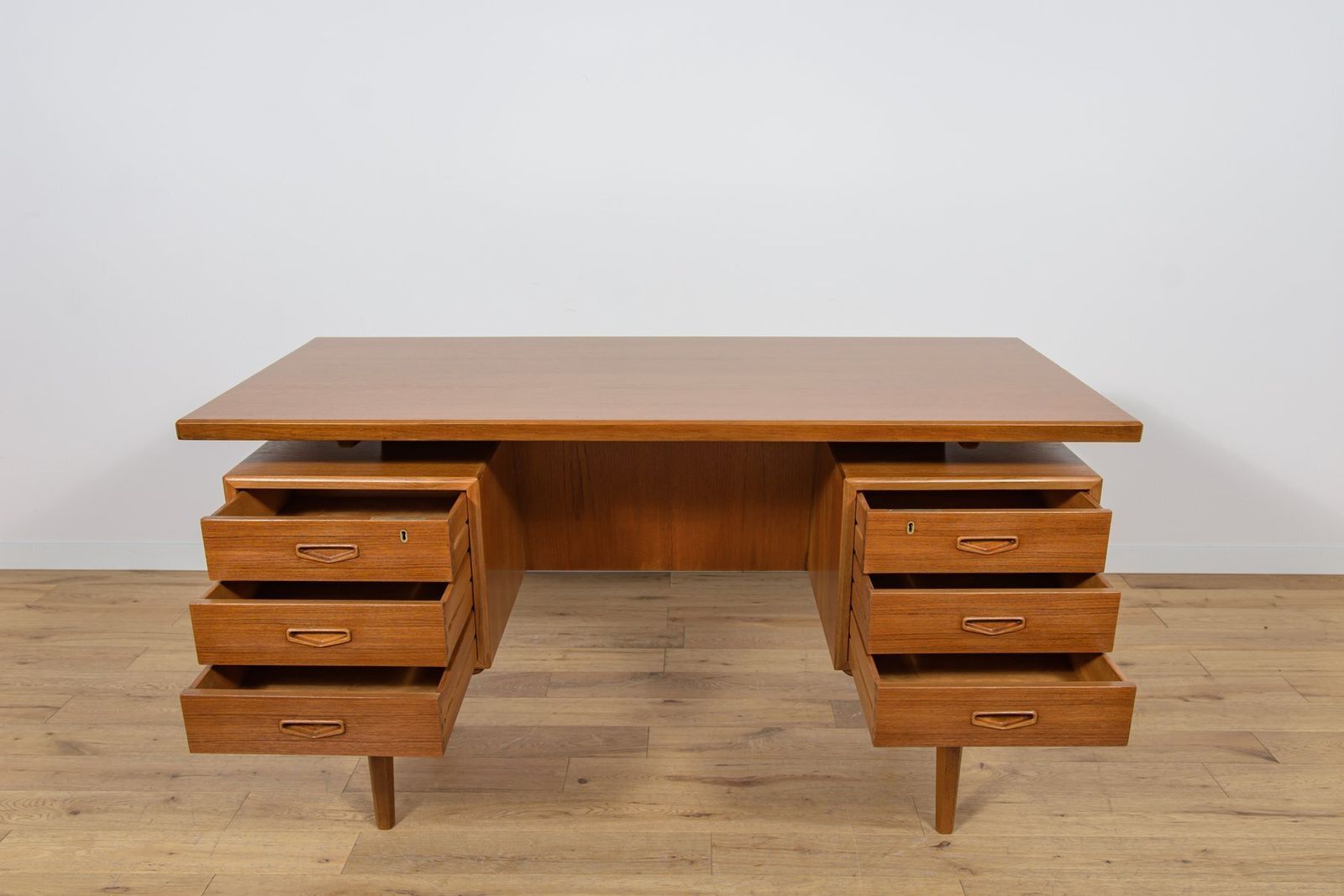 photo for sale Mid Century Freestanding Teak Desk, Denmark, 1960s