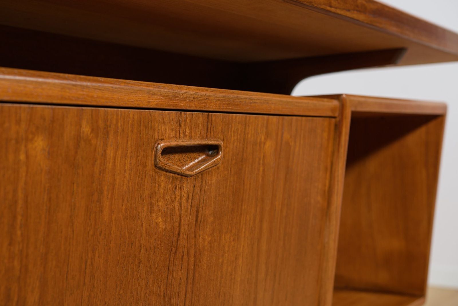 2316.0 Mid Century Freestanding Teak Desk, Denmark, 1960s photo