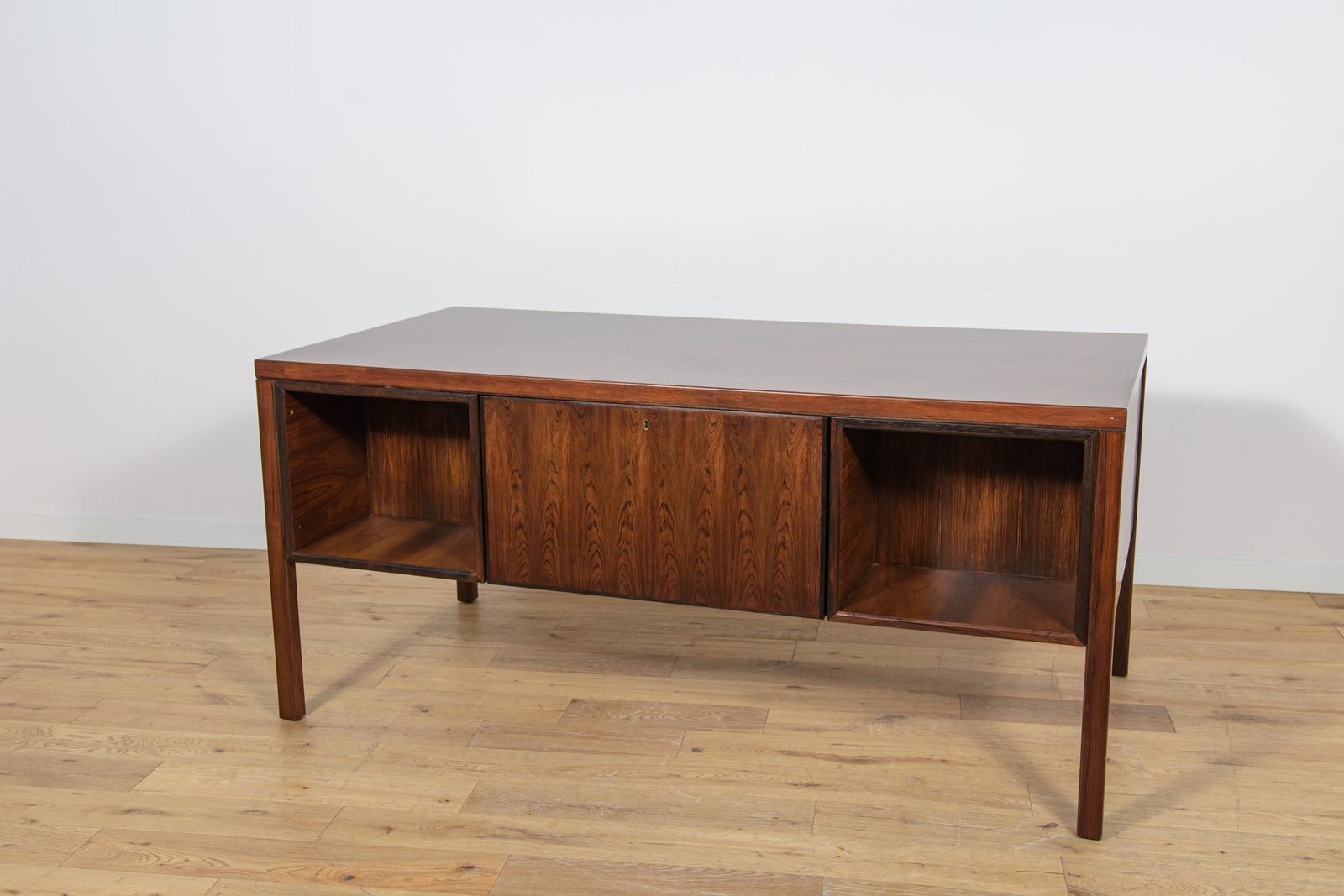 Mid Century Modern Model 77 Freestanding Desk In Teak From Omann Jun, 1960s photo buy