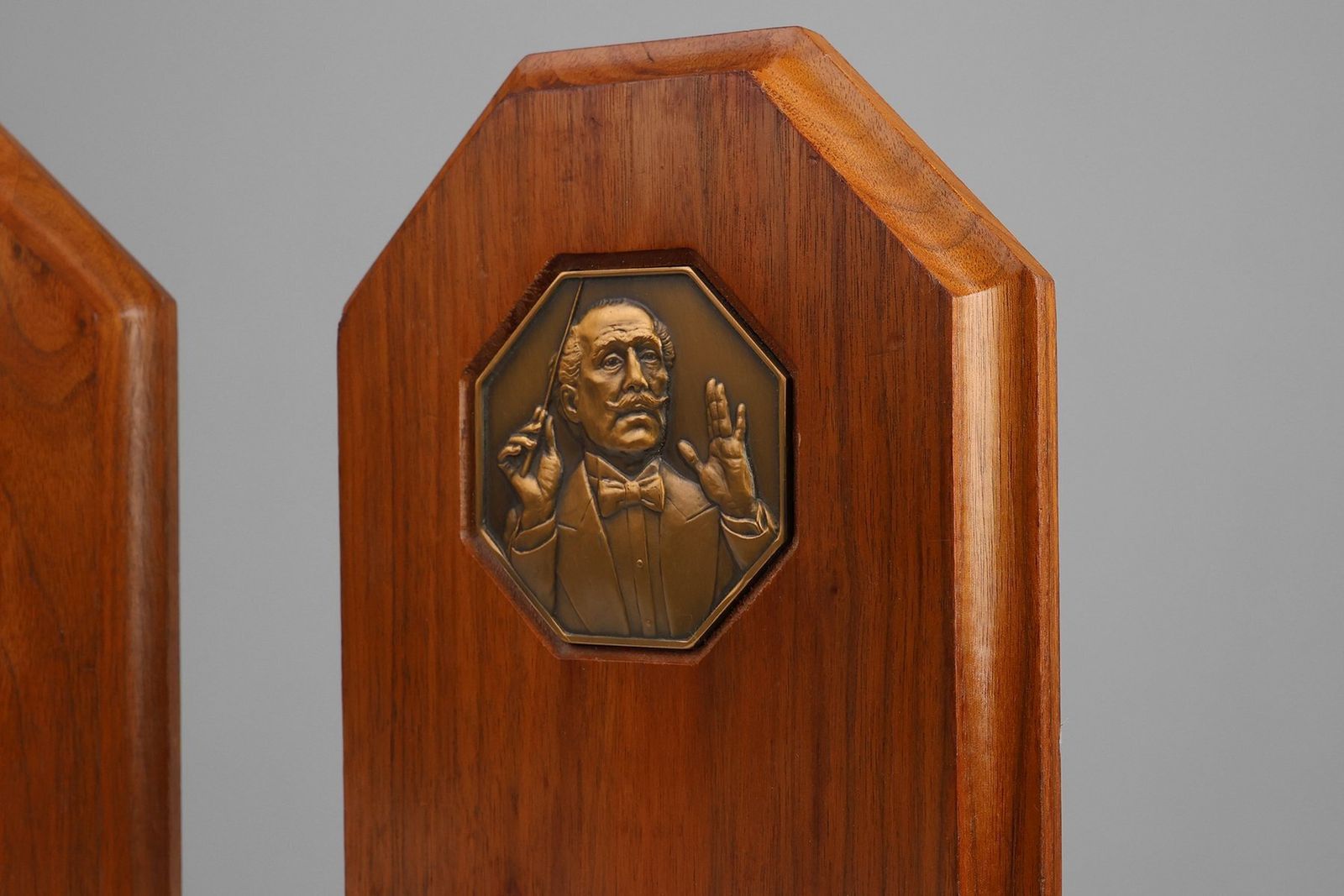 Art Deco French Bookends In Wood And Bronze, 1920s, Set Of 2 photo vinterior