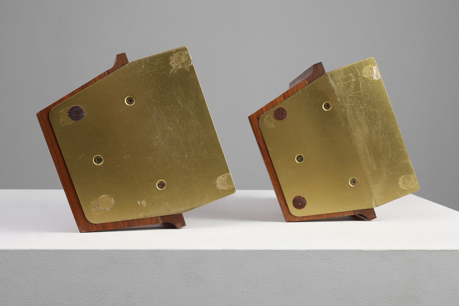 photo for sale Art Deco French Bookends In Wood And Bronze, 1920s, Set Of 2