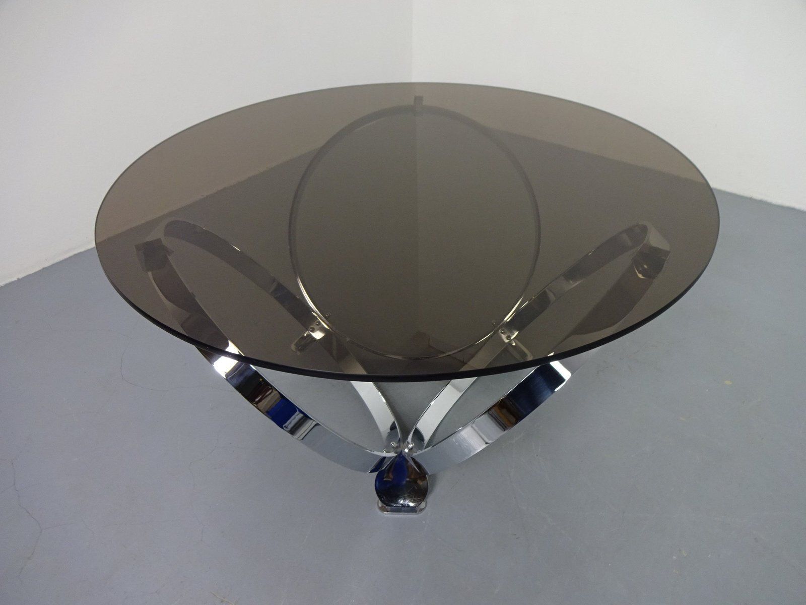 Space Age Glass Coffee Table By Knut Hesterberg For Ronald Schmitt, 1960s photo Furniture