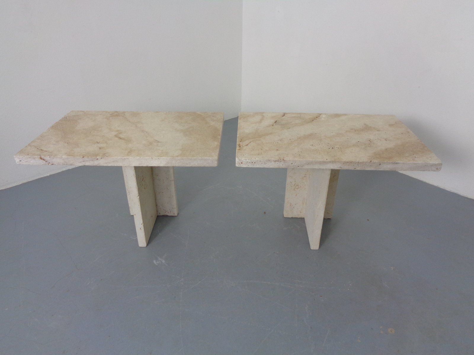 Italian Travertine Coffee Tables, 1970s, Set Of 2 photo furniture