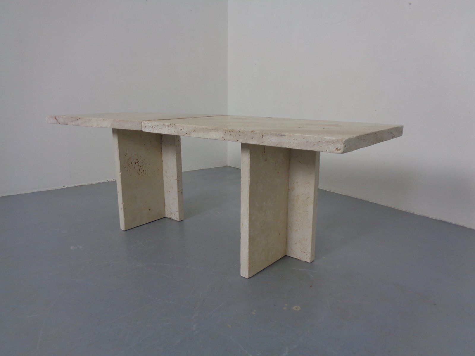 Italian Travertine Coffee Tables, 1970s, Set Of 2 photo vinterior
