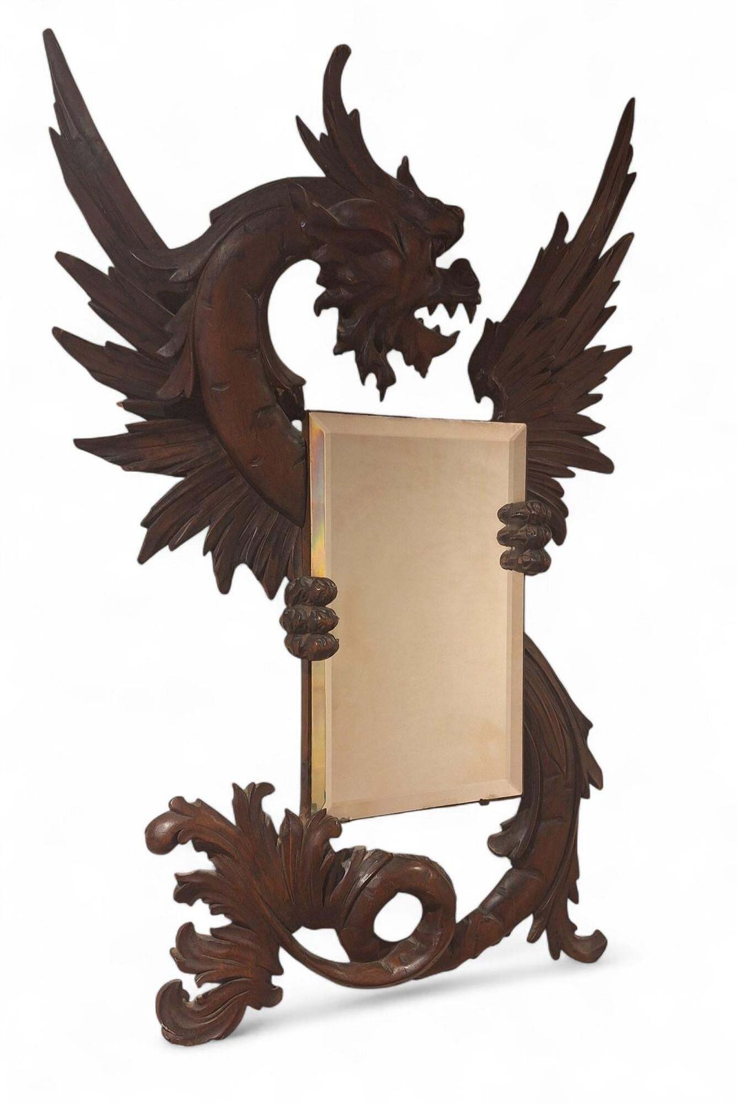 A Carved Wood Dragon Mirror, In The Manner Of Gabriel Viardot, Circa 1880 photo furniture
