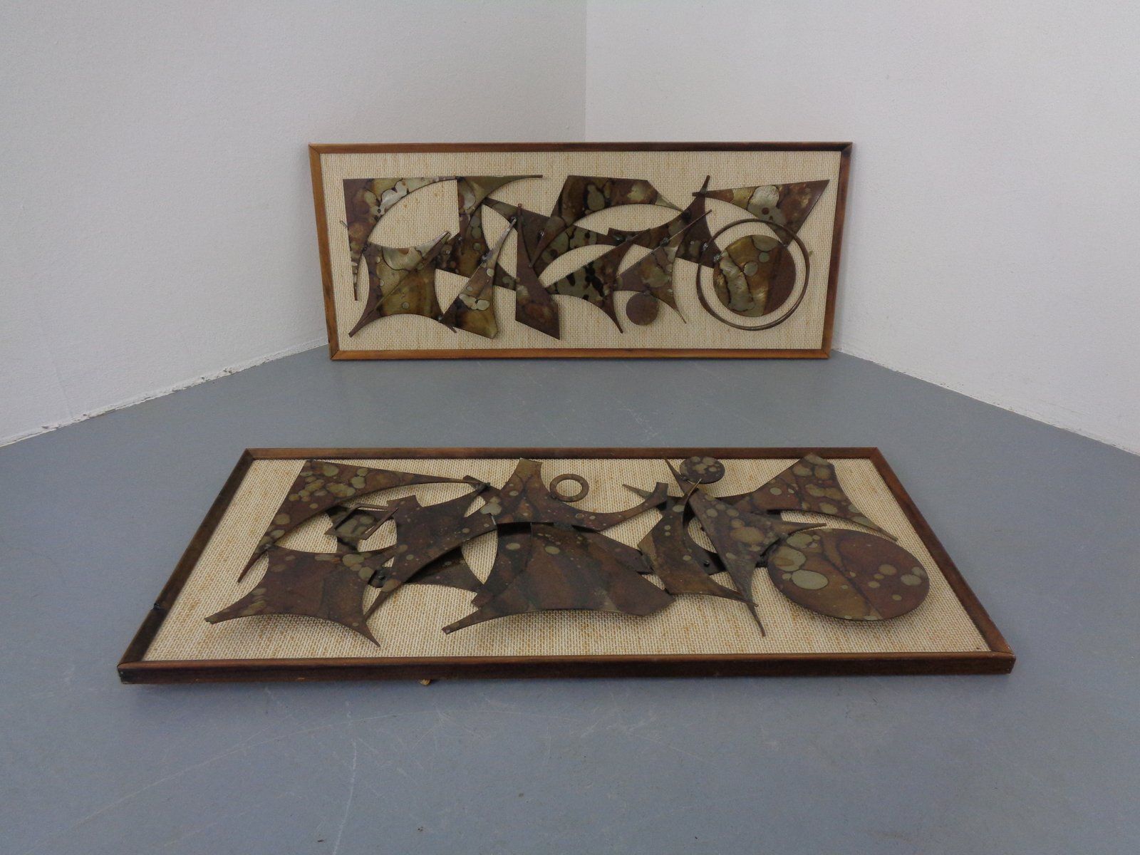 Brutalist Metal Wall Panels By Henrik Horst, Denmark, 1960s, Set Of 2 photo furniture