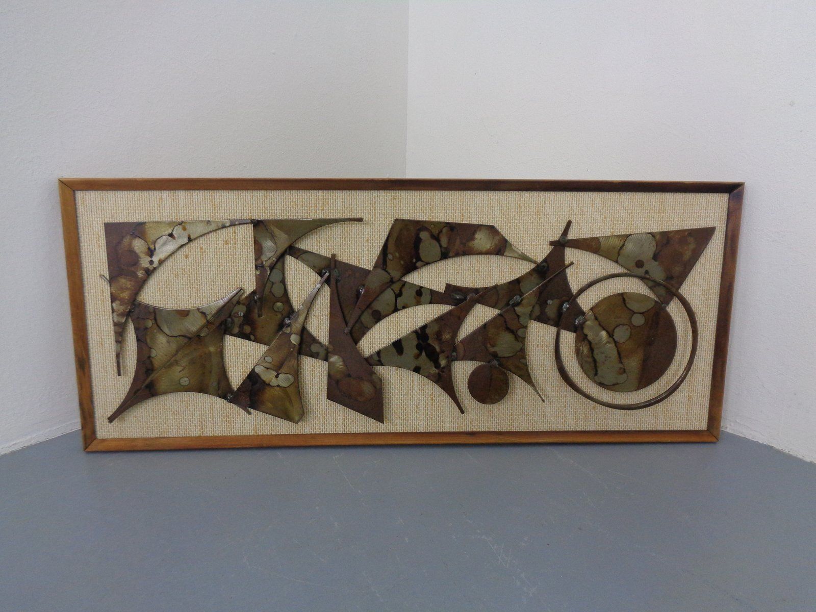 Brutalist Metal Wall Panels By Henrik Horst, Denmark, 1960s, Set Of 2 photo vinterior