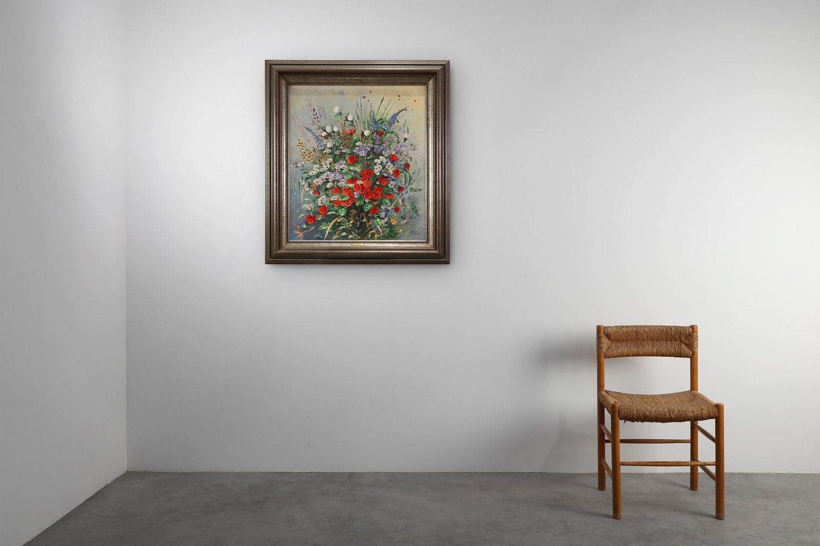 Roger Remmerie, Baroque Still Life With Flowers, 20th Century, Oil On Canvas, Framed photo Art