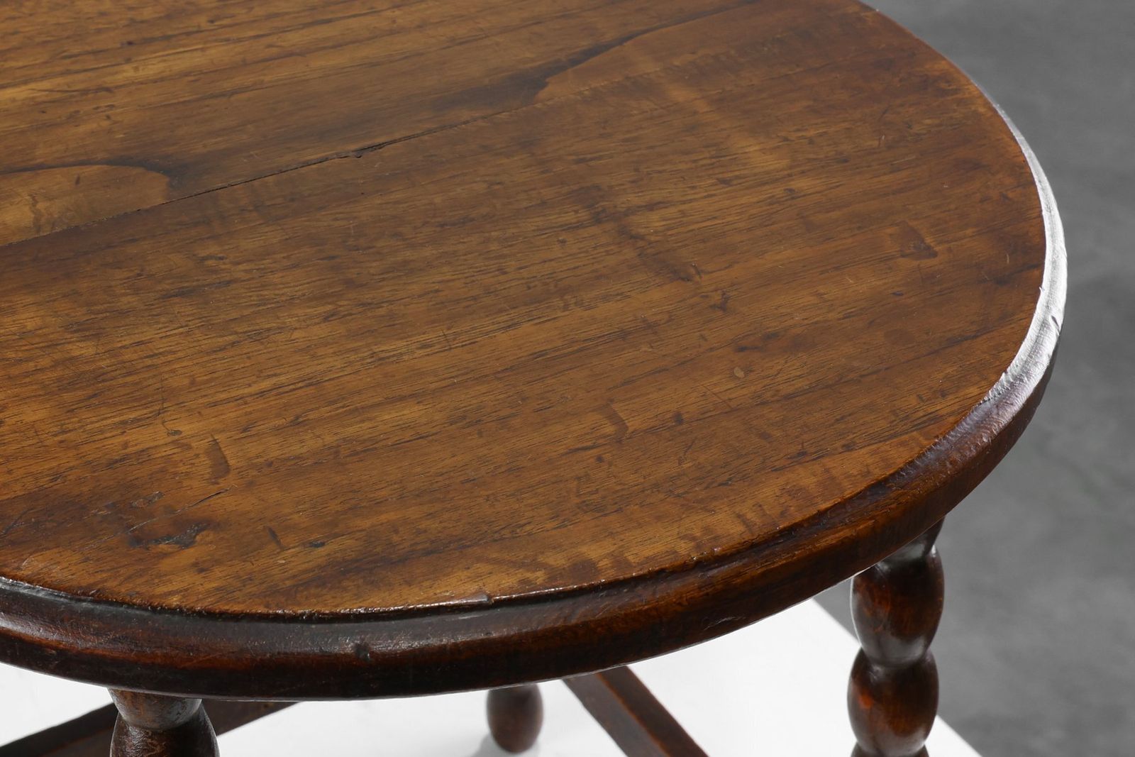 photo for sale Antique French Provincial Rustic Stool In Oak, 1900s